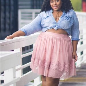 Blushed Pink Tulle skirt, Forever21 Plus Size